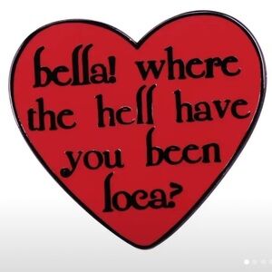 Twilight pin brooch enamel lapel heart bella Jacob gift NEW